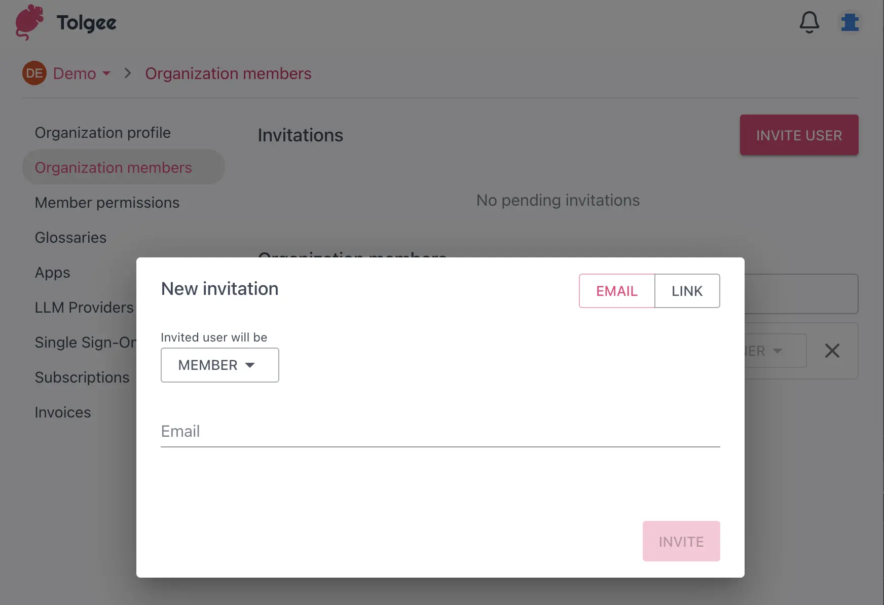 new member invitation